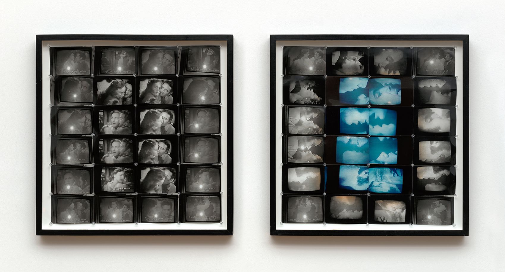 Ellen Cantor, Starry night / cloudy day, 1995, photo collage, diptych, framed, 27 x 26 1/2 in. each, unique, EC_FP3563
