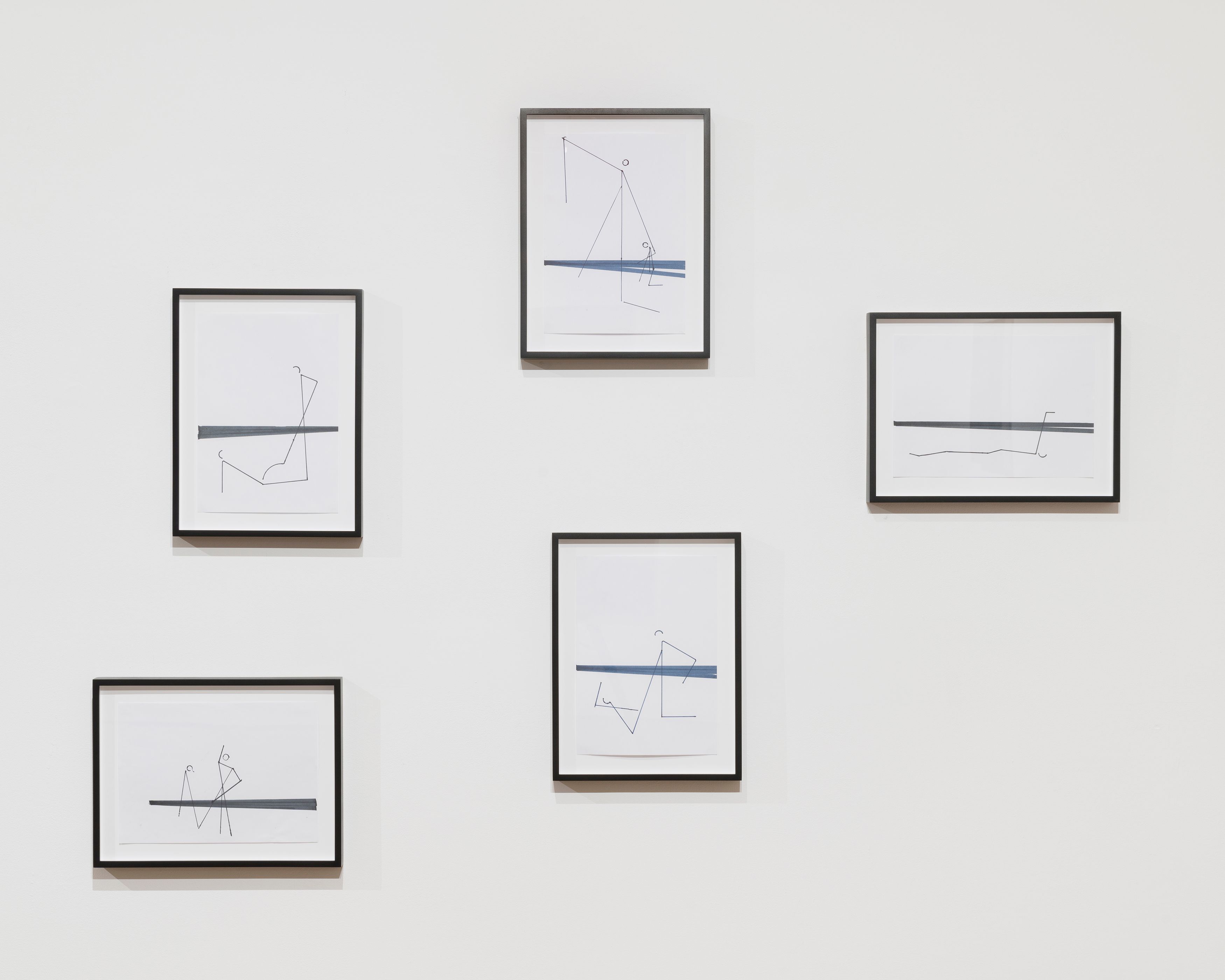 Rafal Bujnowski, Shadow on Paper, 2022, detail of ink on paper and digital image on a screen, 29.7 x 21 cm (11 5/8 x 8 1/4 in.) (each drawing), overall dimensions variable