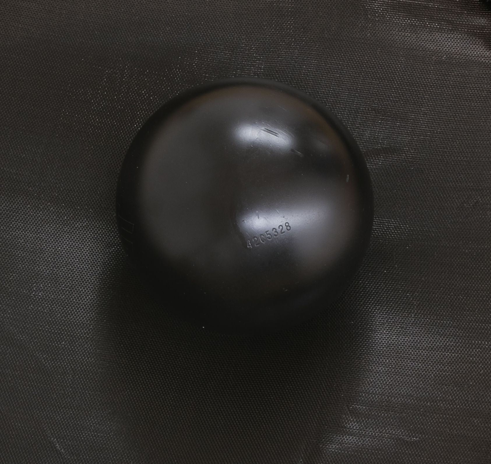 Bogosi Sekhukhuni, GRAVITY (detail), 2018, metal, plastic, rubber, 16 1/2 x 35 1/2 x 35 1/2 in. (41.91 x 90.17 x 90.17 cm.