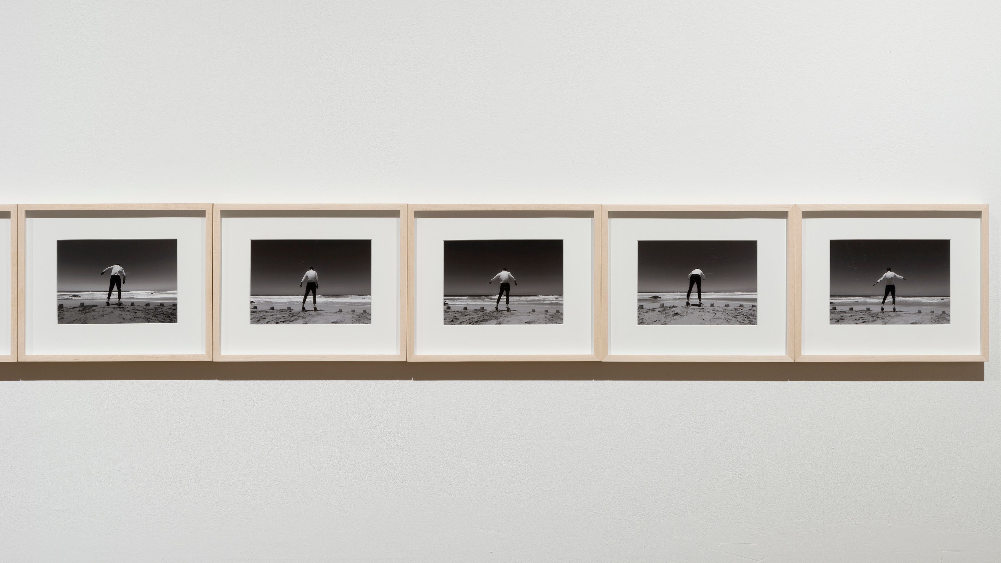 Rafal Bujnowski, Sand Castles, 2018 (printed 2022) detail of B&amp;W photograph in ten panels, 18.5 x 12.4 cm each (7 1/4 x 4 7/8 in. each), overall dimensions variable