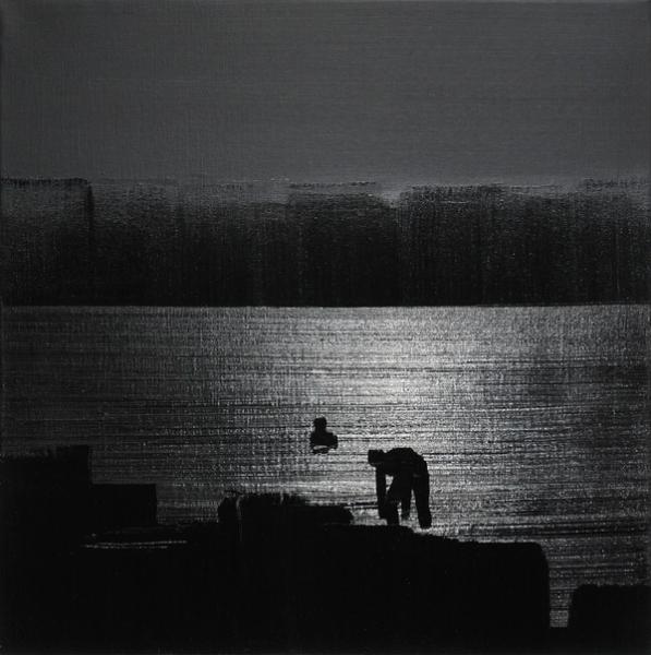 Rafal Bujnowski, Nocturne (Graboszyce), 2012-2013, oil on canvas, 70 3/4 x 70 3/4 in. (180 x 180 cm)