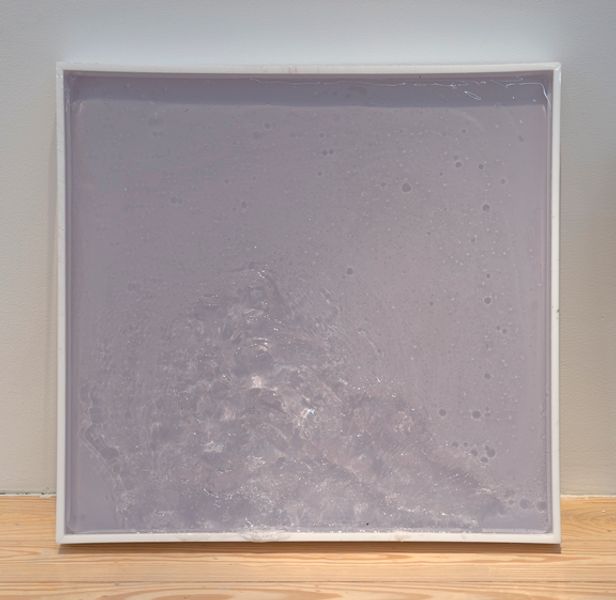 Hany Armanious, Sneeze Painting, 2010, perspex, polyurethane resin, air, 23 1/2 x 24 7/8 x 2 1/3 in. (60 x 63 x 6 cm.) HA_FP1567