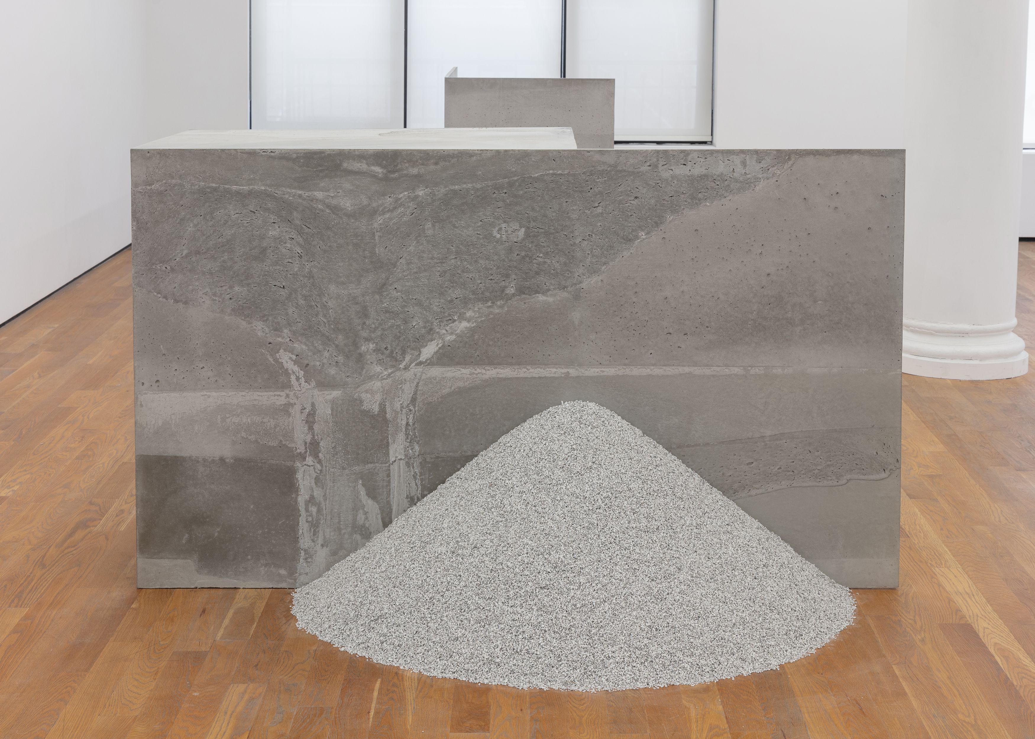 Stephen Lichty, Repose 2, 2021, concrete and crushed granite, 44 x 76 7/8 x 77 in. (111.76 x 195.26 cm)