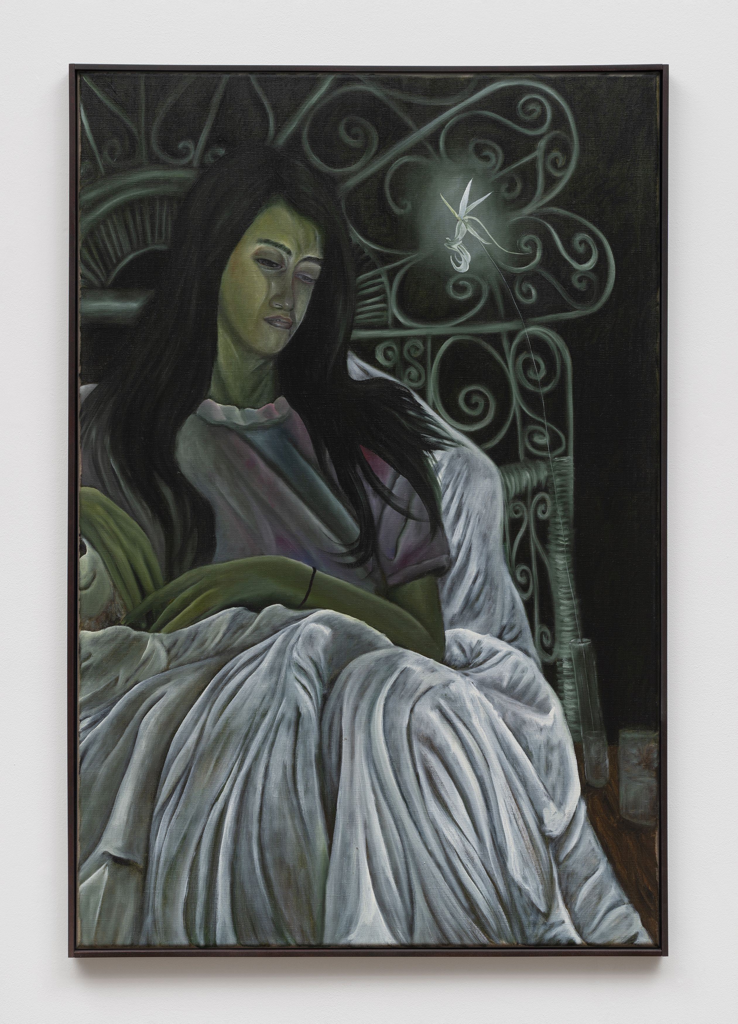 Srijon Chowdhury, Sick Girl, 2021, oil on linen, 36 x 24 in. (91.44 x 60.96 cm)