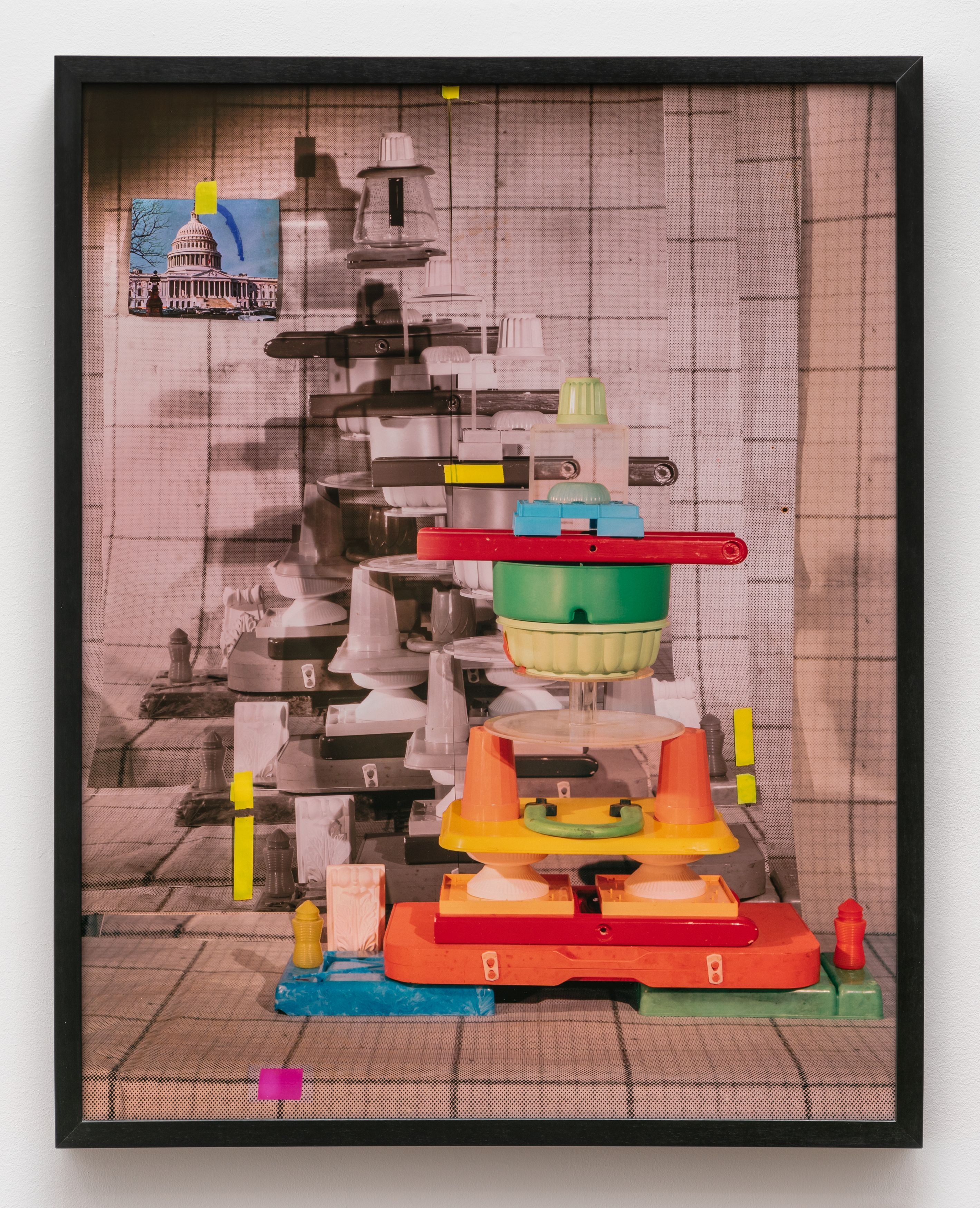 Sara Cwynar, White House (Color Cups), 2018, chromogenic print on metallic paper mounted to Dibond, 30 x 24 in. (76.2 x 60.96 cm)