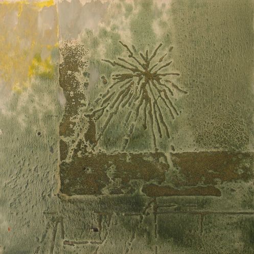 Gÿorgy Kepes, w. 31, 1987, oil, sand and casein on canvas, 24 x 24 in.