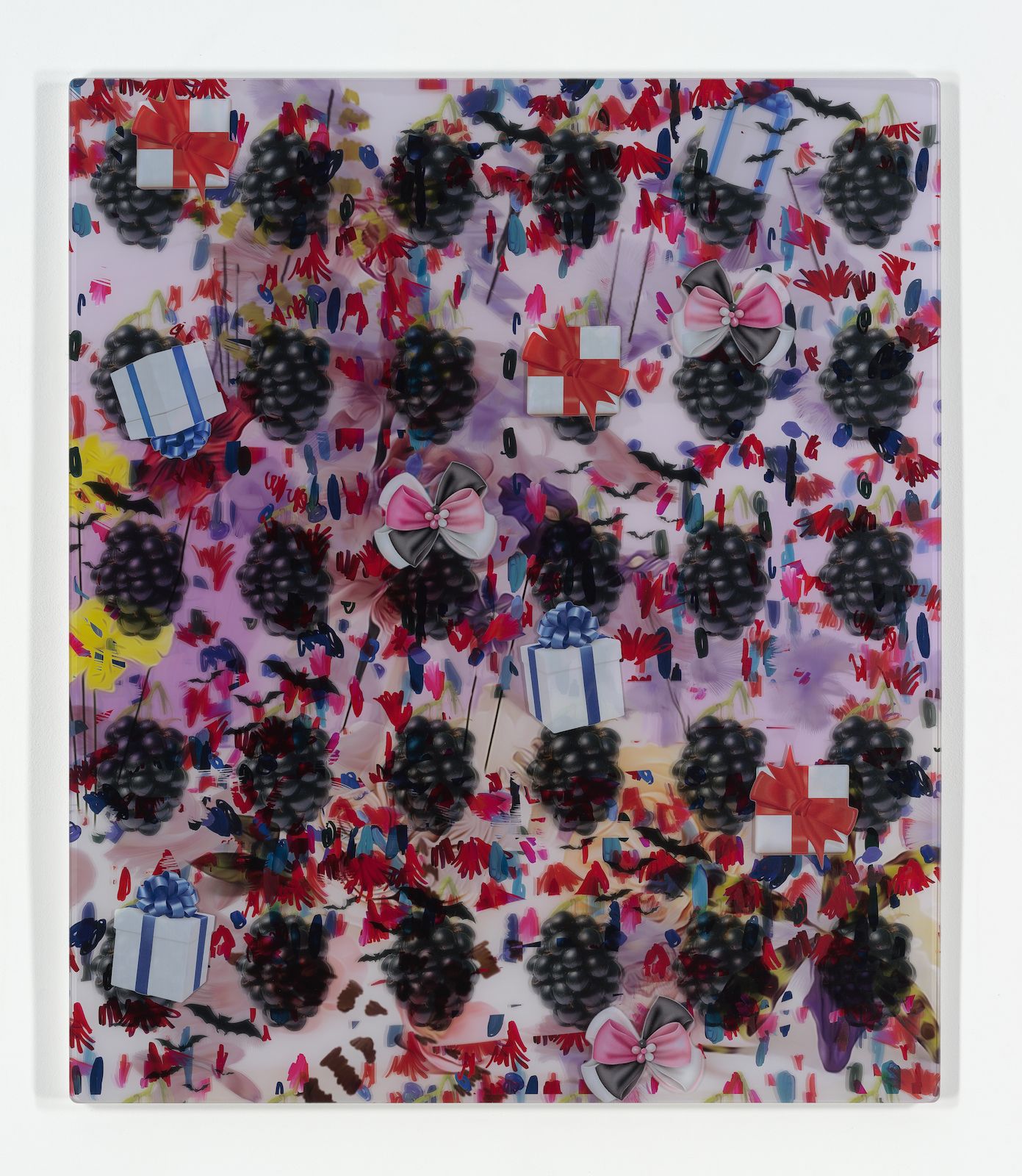 Petra Cortright, *chess*, 2015, Digital painting, duraflex, 3D print, UV print, mounted on acrylic 49 × 42 × 1 in.