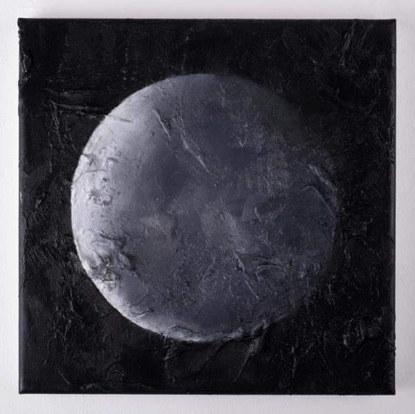Rafal Bujnowski, Moon [4], 2018, oil on canvas, 13 3/4 x 13 3/4 in. (35 x 35 cm)