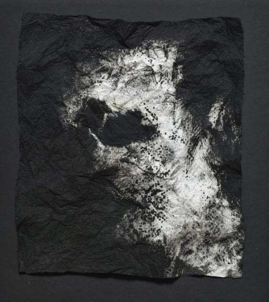 Rafal Bujnowski, Drunkard, 2018, oil paint on paper towel, framed, 12 x 10 3/4 x 2 in. (30.5 x 27.5 x 5 cm) from the series Drunkards, 2018
