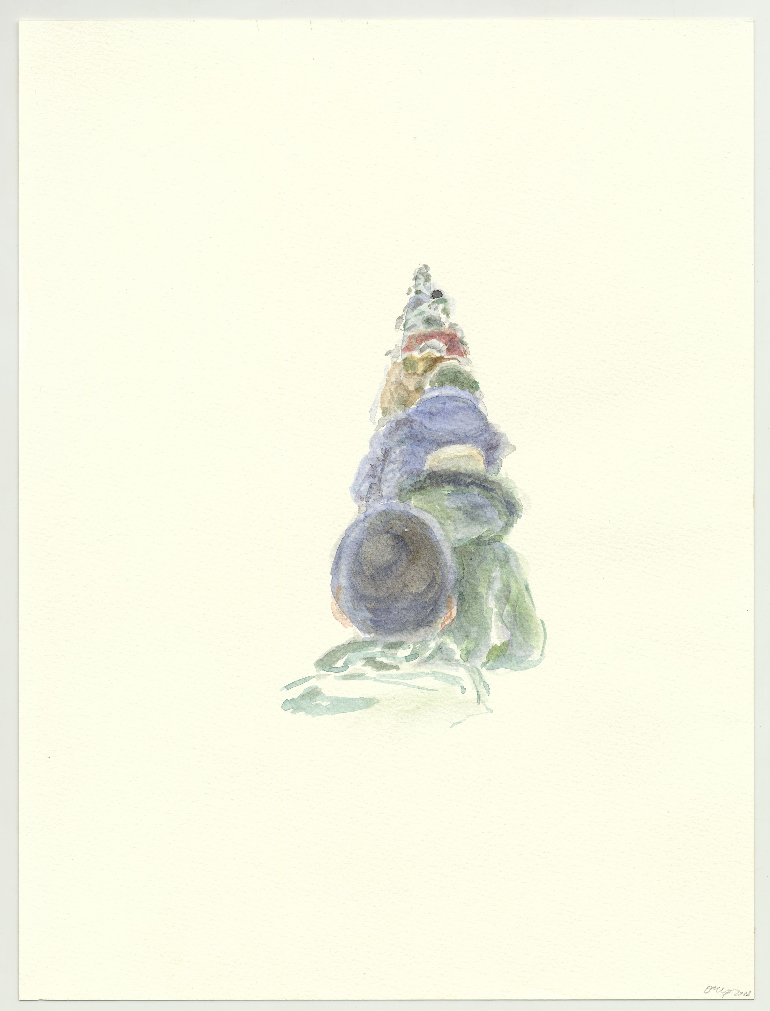 Olga Chernysheva, Escalation, 2018, watercolor on paper, 18 7⁄8 x 14 1⁄8 in. (48 x 36 cm.)
