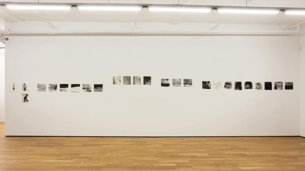 Rafal Bujnowski, Dirty Towels (series), 2019, installation view, Foxy Production, New York