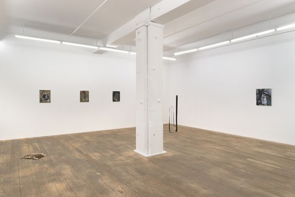 Bauer. Croxson. Lichty. Wood., 2012, installation view, Foxy Production, New York