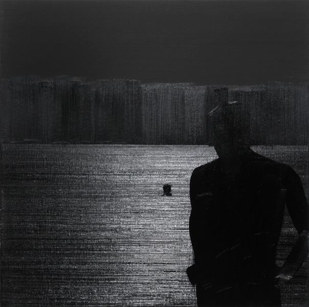 Rafal Bujnowski, Nocturne (Graboszyce), 2012-2013, oil on canvas, 25 1/2 x 25 1/2 in. (65 x 65 cm)