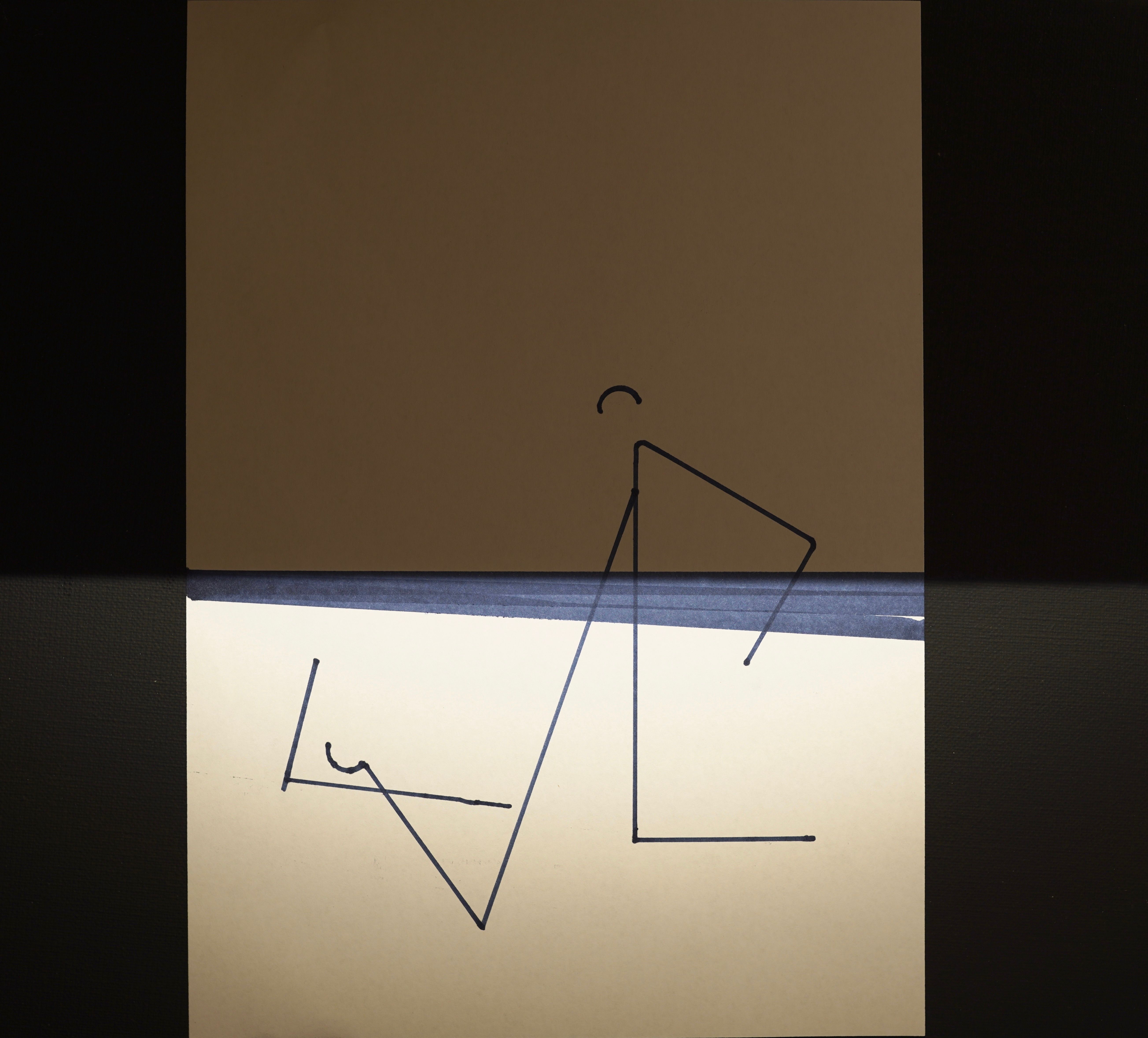 Rafal Bujnowski, Shadow on Paper, 2022, detail of ink on paper and digital image on a screen, 29.7 x 21 cm (11 5/8 x 8 1/4 in.) (each drawing), overall dimensions variable 