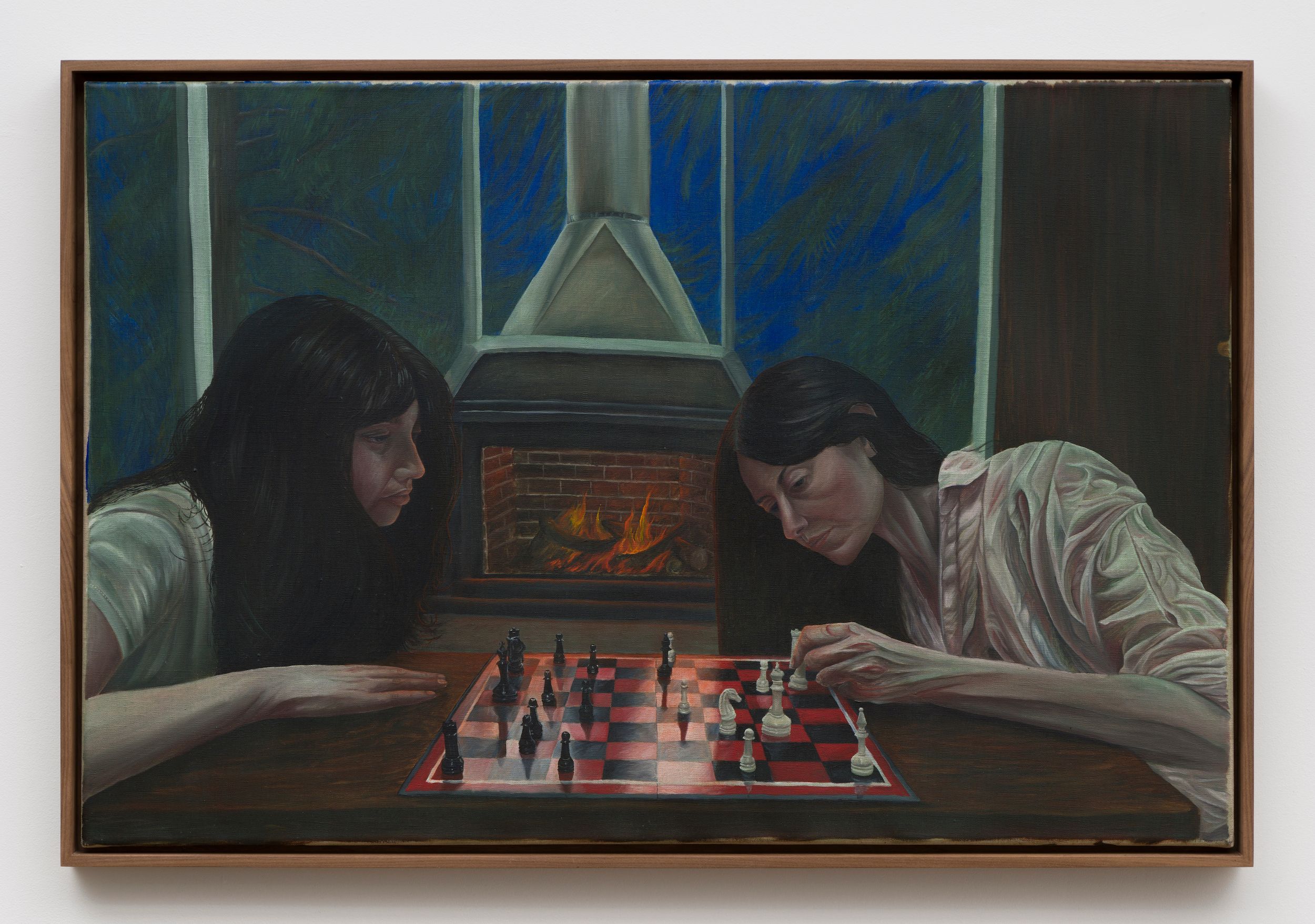 Srijon Chowdhury, Chess, 2022, oil on linen, 24 x 36 in. (60.96 x 91.44 cm)