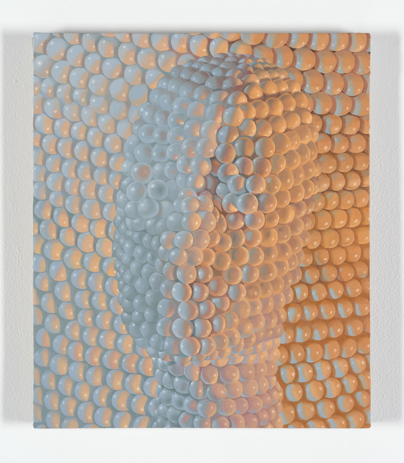 Sascha Braunig, Saccades, 2014, oil on linen over panel, 17 1/2 x 15 in