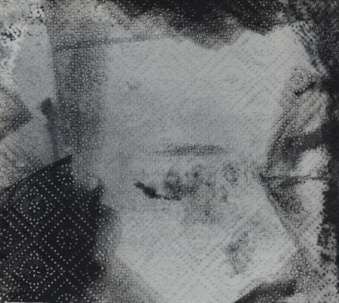 Rafal Bujnowski, Dirty Towel, 2019, oil on paper, 9 1/2 x 8 3/4 in. (24.13 x 22.23 cm)