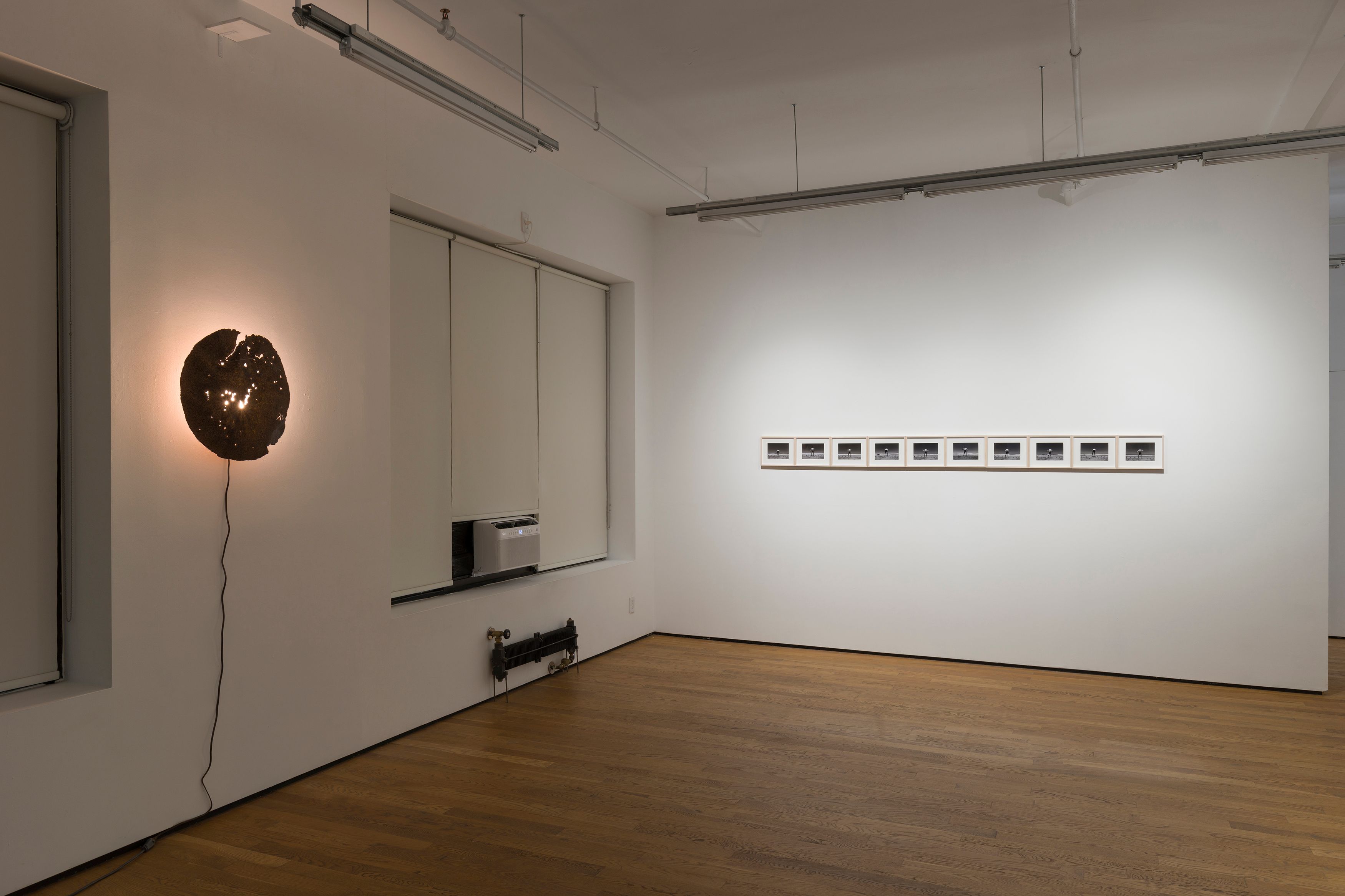 Rafal Bujnowski, Lamp Black Love Story, 2022, installation view, Foxy Production, New York 