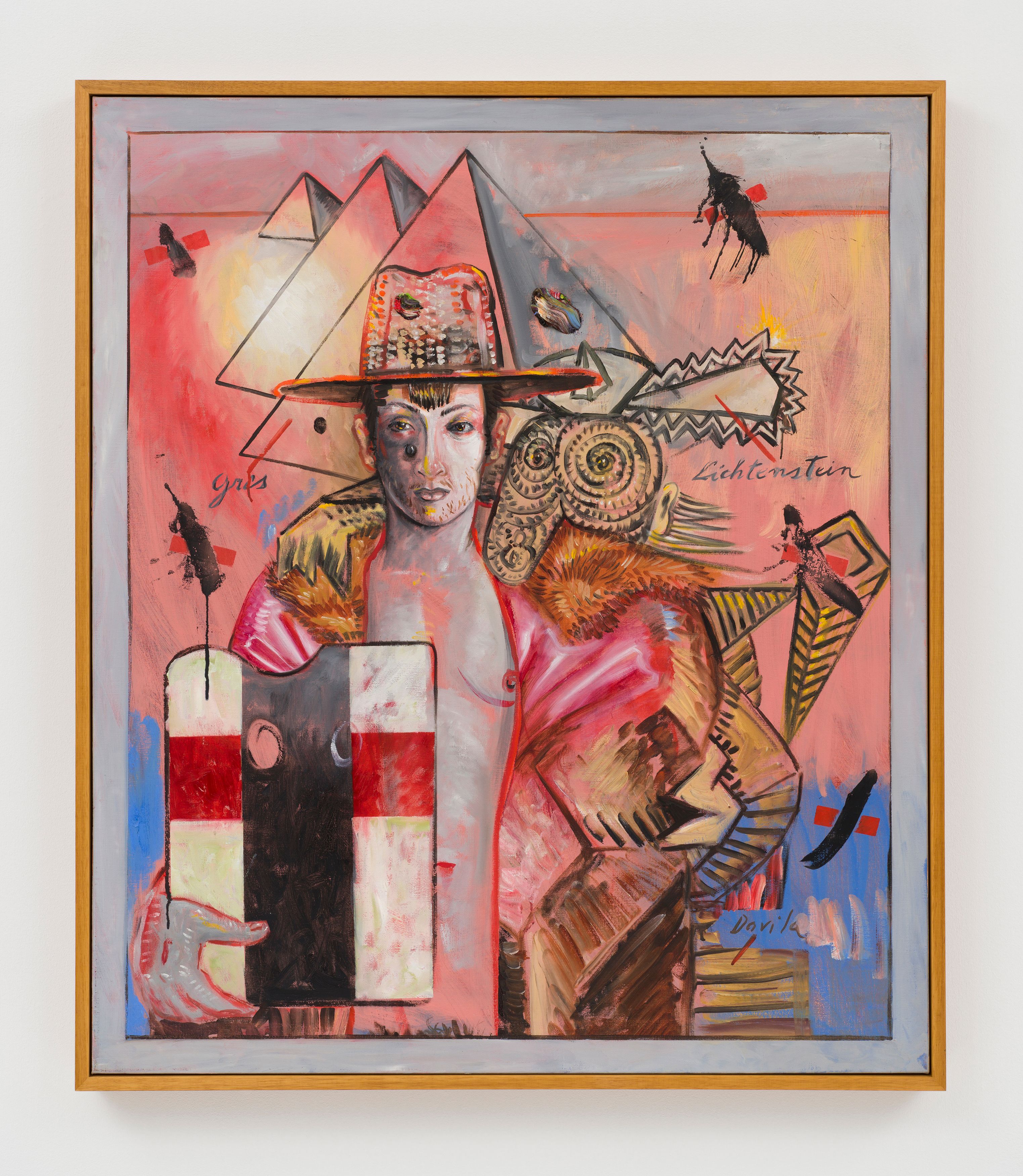 Juan Davila, Ned Kelly’s Psychosis, 1984, oil on canvas, 41 5/16 x 35 7/16 in. (105 x 90 cm)