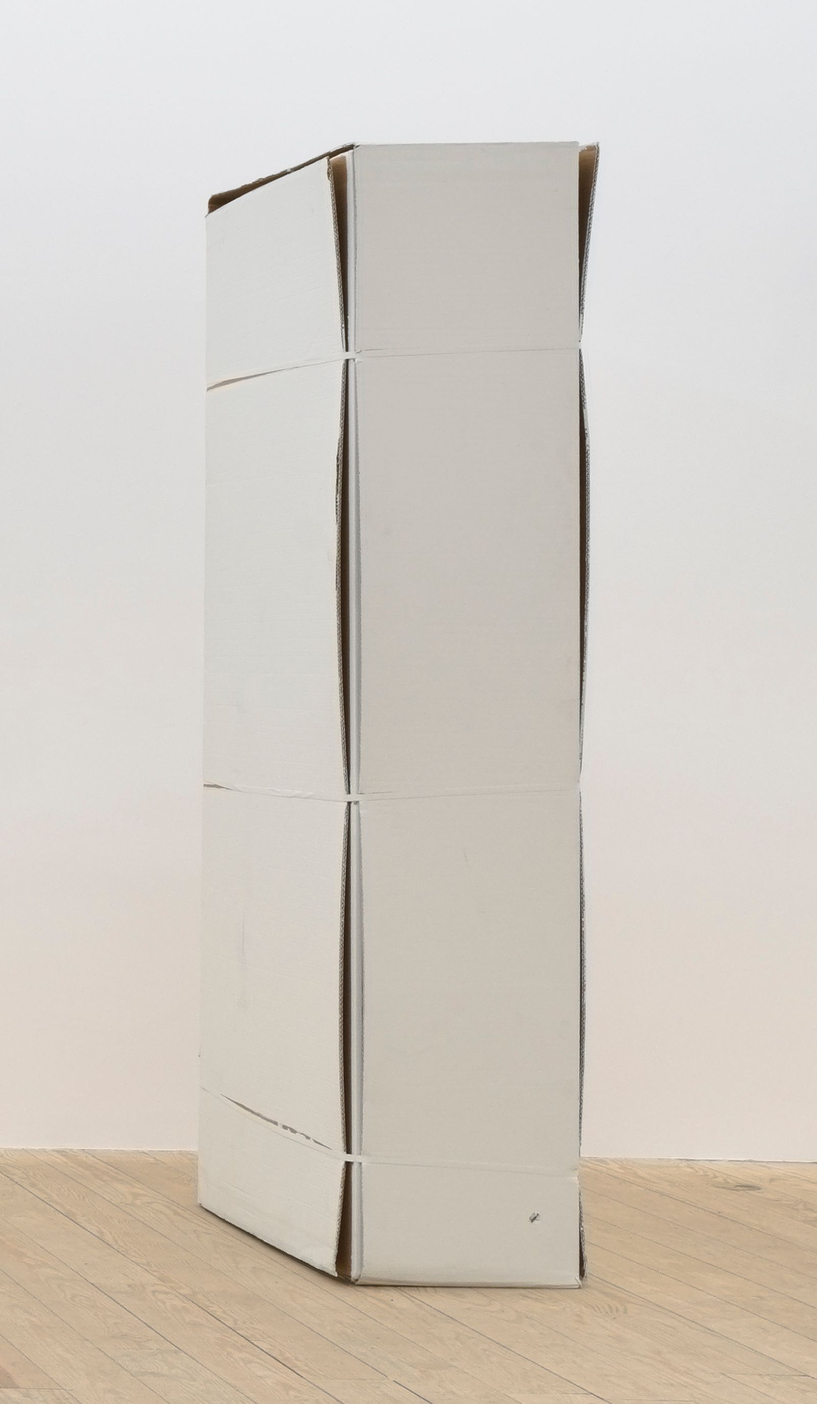 Pamela Rosenkranz, ULTRA SMOOTH CONTENT (AVALANCE WHITE), 2012, Ikea couch inside painted cardboard box, 78 × 34 × 15 in.
