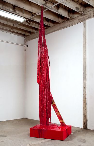Sterling Ruby, Baseline, 2008, PVC pipe, urethane, wood, spray paint and Formica, 198 x 40 x 48 in. (503 x 101.5 x 122 cm.,) SR_FP1126