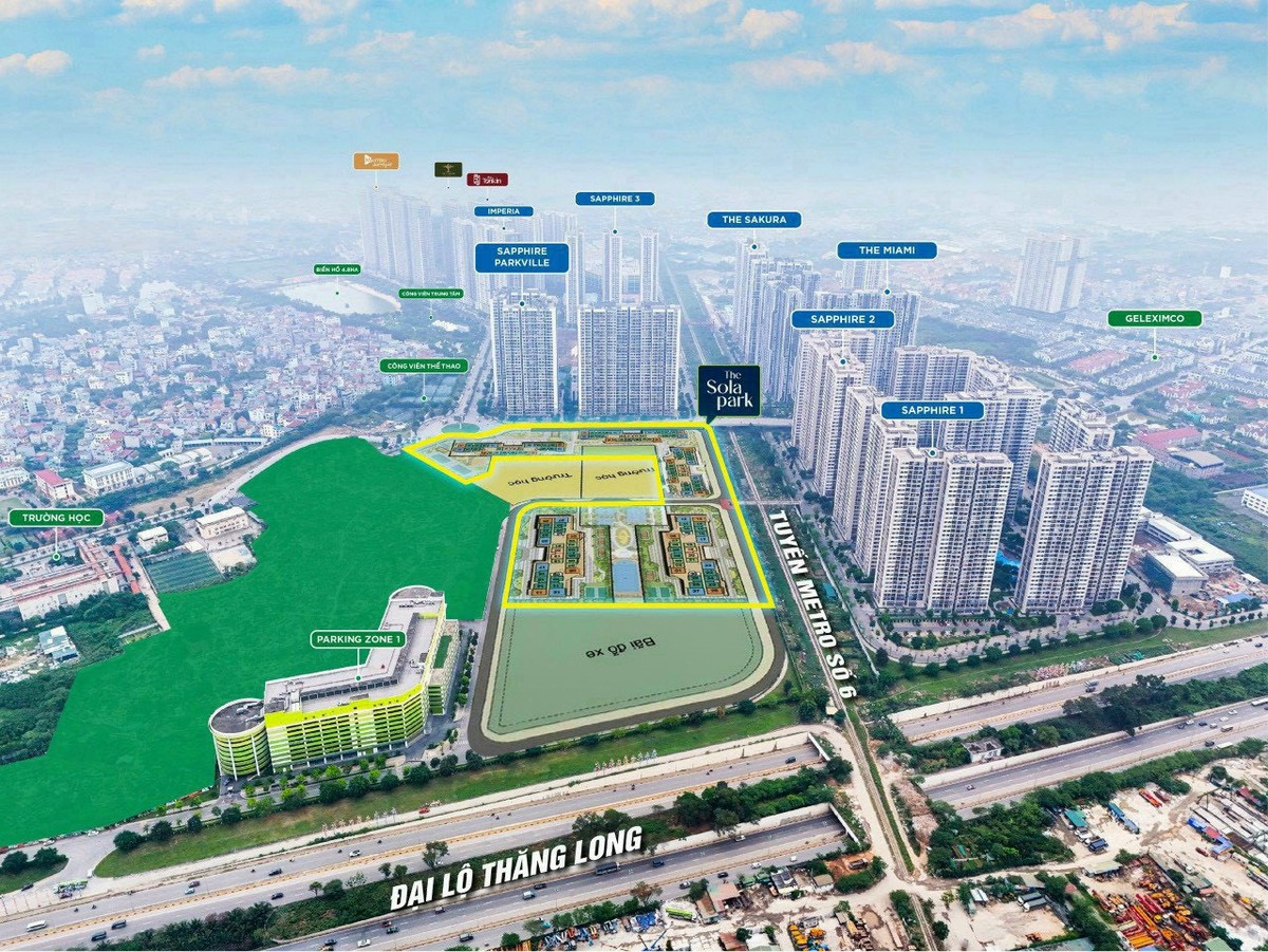 Bản đồ quy hoạch tổng thể dự án The Sola Park
