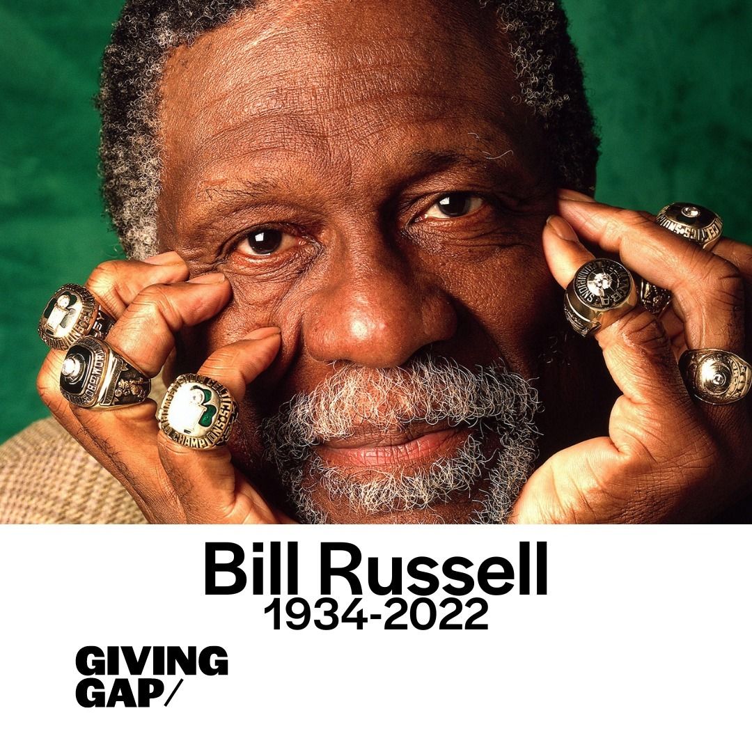Giving Gap extends our heartfelt condolences to the friends and family of NBA and civil rights legend, Bill Russell, as they mourn his recent passing.⁠