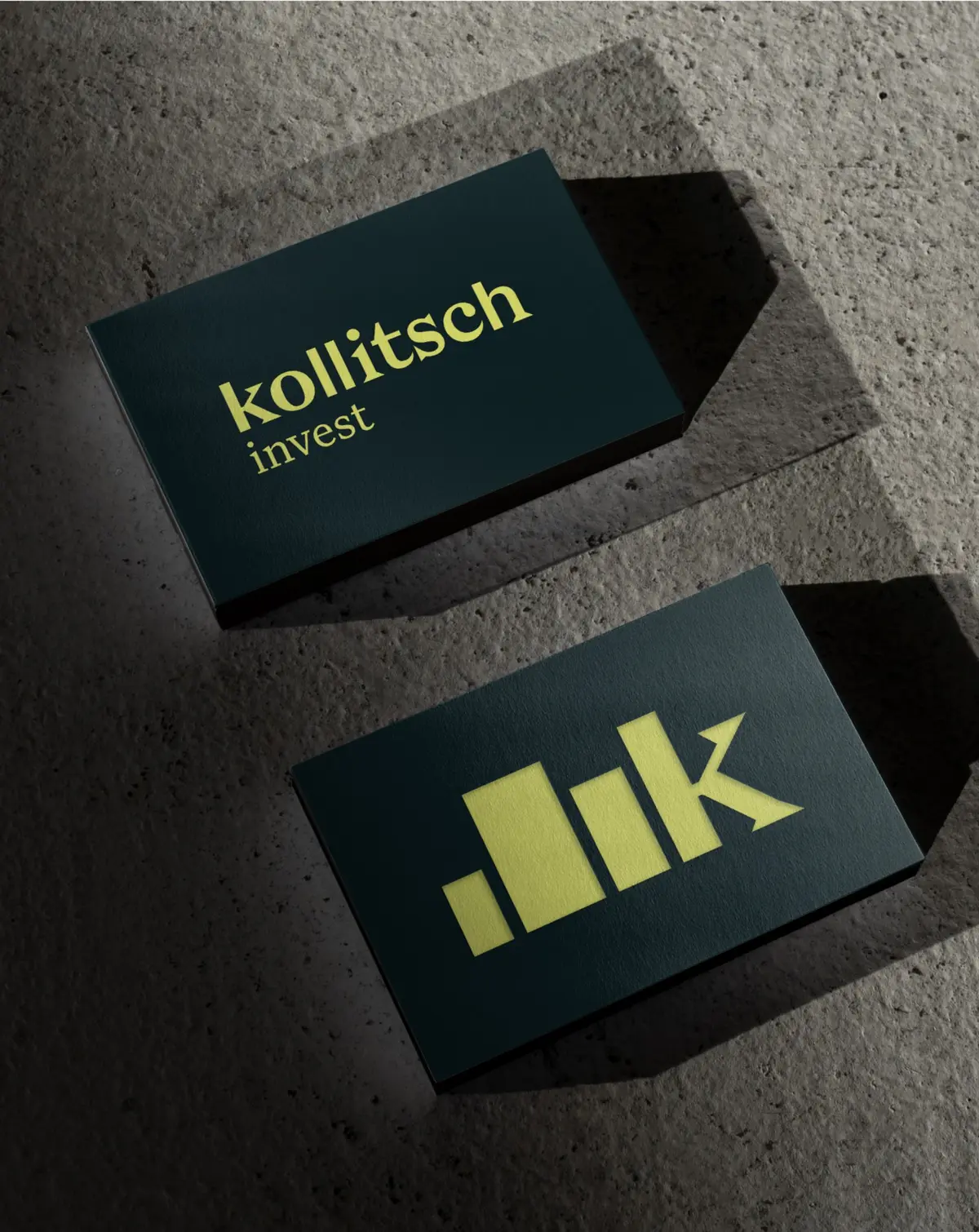 Business cards with logo and emblem