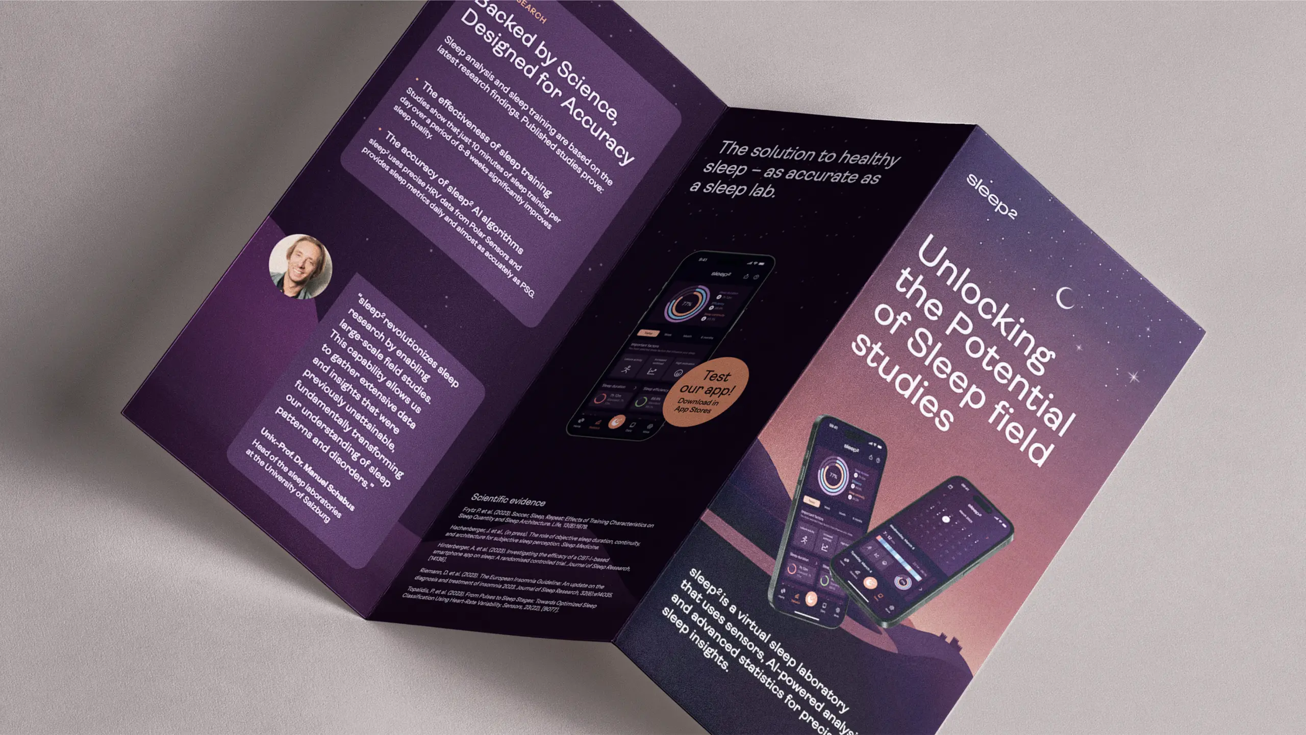 Print materials with app presentation