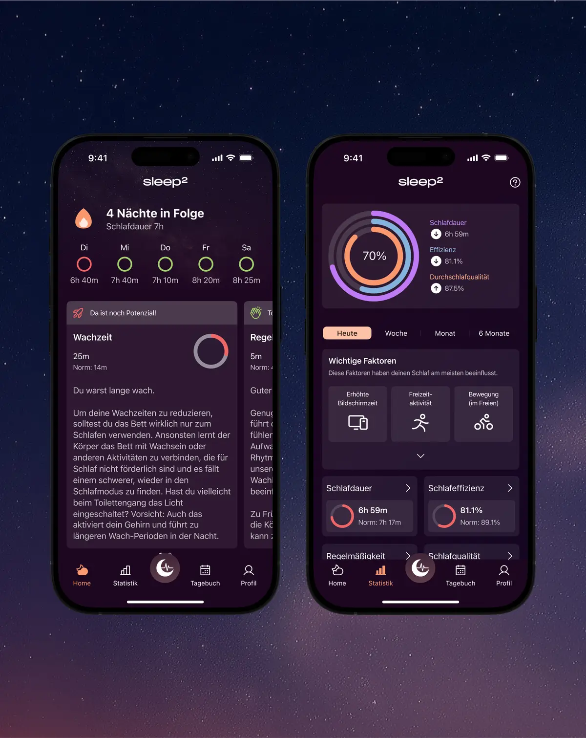 Smartphone mockup shows different screens