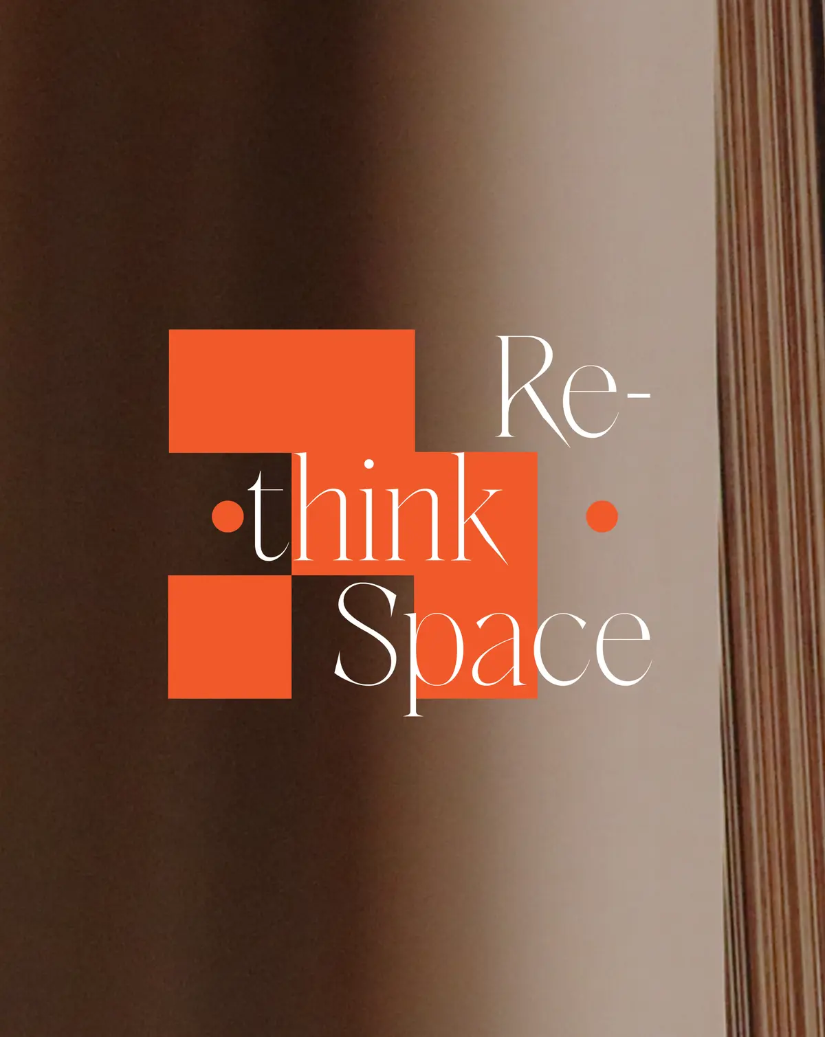 Starkes Typobild mit dem Claim Rethink Space