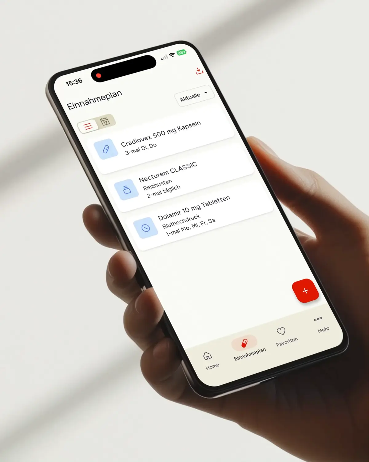 ui medikamenteneingabe