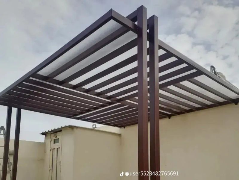 مشروع برجولات وتظليل #2 بجدة - أعمال تصميم وتركيب متقنة من مؤسسة الأفق للمظلات