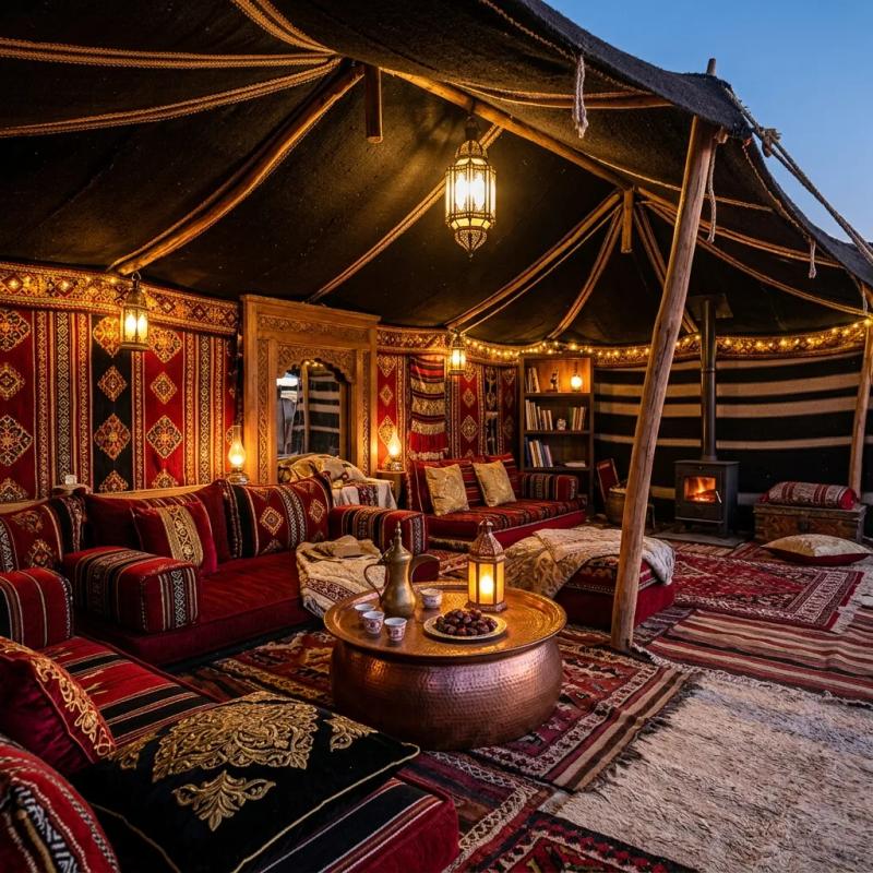 خيام وبيوت شعر في جدة - تصميم وتوريد وتركيب مؤسسة الأفق للمظلات للمظلات والسواتر
