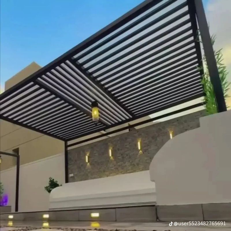 مشروع برجولات وتظليل #1 بجدة - أعمال تصميم وتركيب متقنة من مؤسسة الأفق للمظلات