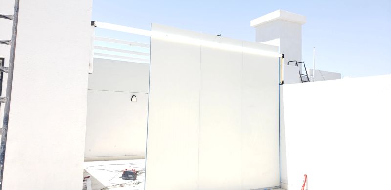 مشروع ساندوتش بانل #9 بجدة - أعمال تصميم وتركيب متقنة من مؤسسة الأفق للمظلات