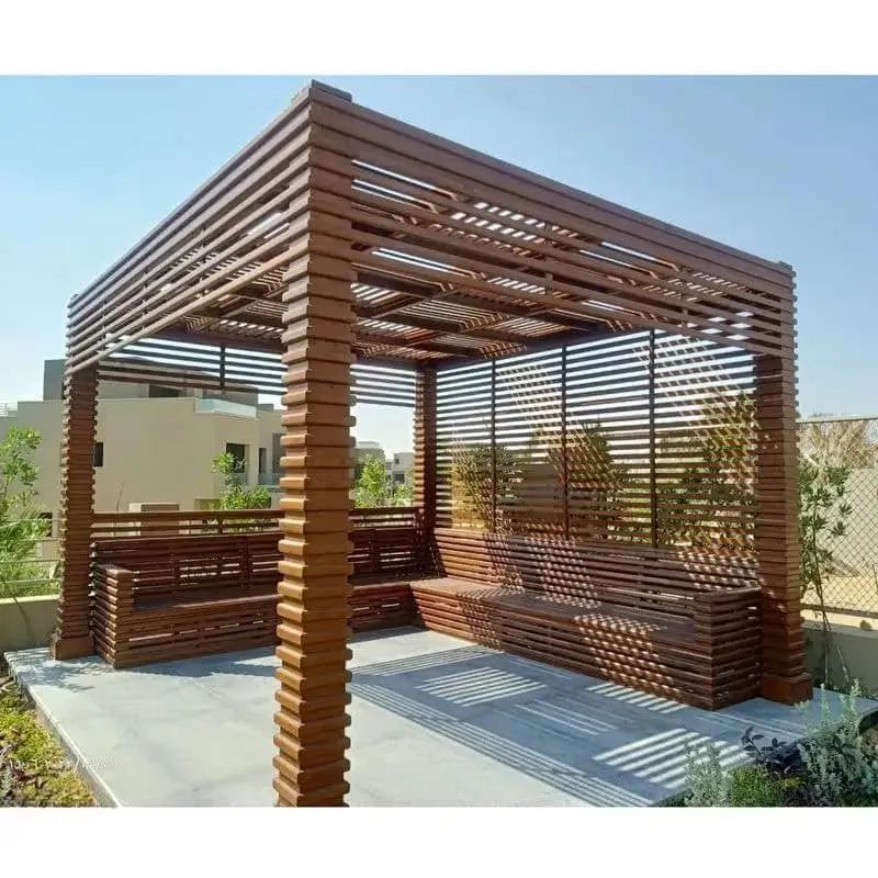 مشروع برجولات وتظليل #15 بجدة - أعمال تصميم وتركيب متقنة من مؤسسة الأفق للمظلات