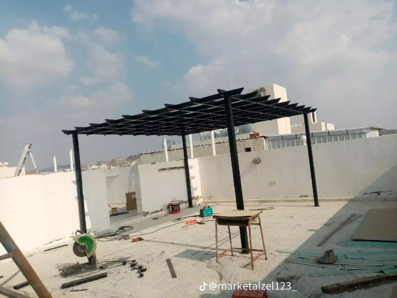 مشروع برجولات وتظليل #24 بجدة - أعمال تصميم وتركيب متقنة من مؤسسة الأفق للمظلات
