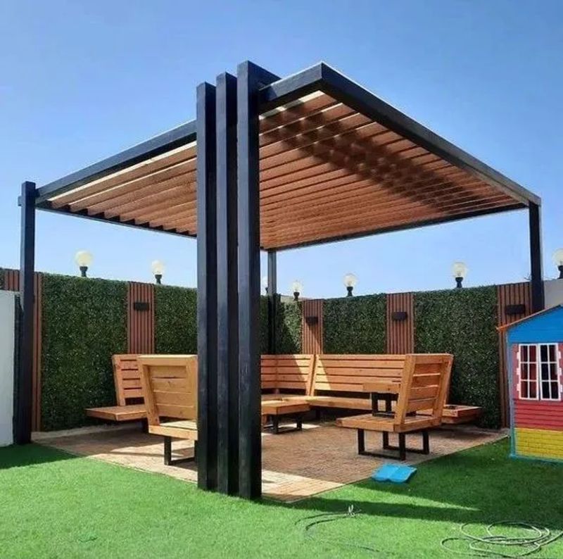 مشروع برجولات وتظليل #16 بجدة - أعمال تصميم وتركيب متقنة من مؤسسة الأفق للمظلات