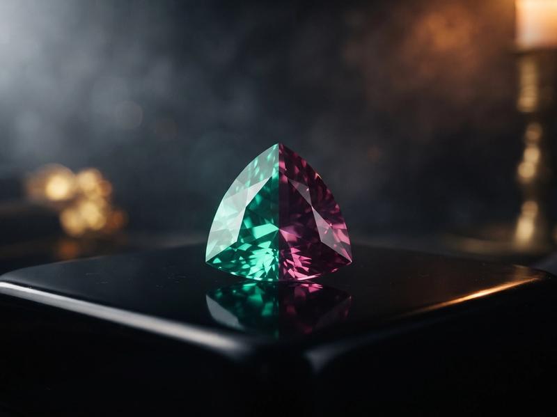 Moody alexandrite gemstone art showing green-to-red colour shift, illustrating the real vs fake alexandrite check