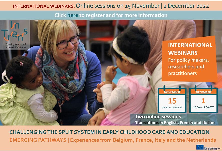 SAVE THE DATE: A series of webinars on 'Challenging the split system in early childhood care and education'