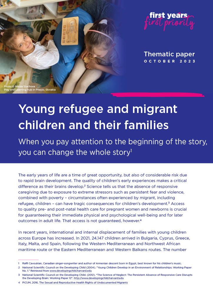 Young refugee and migrant children and their families