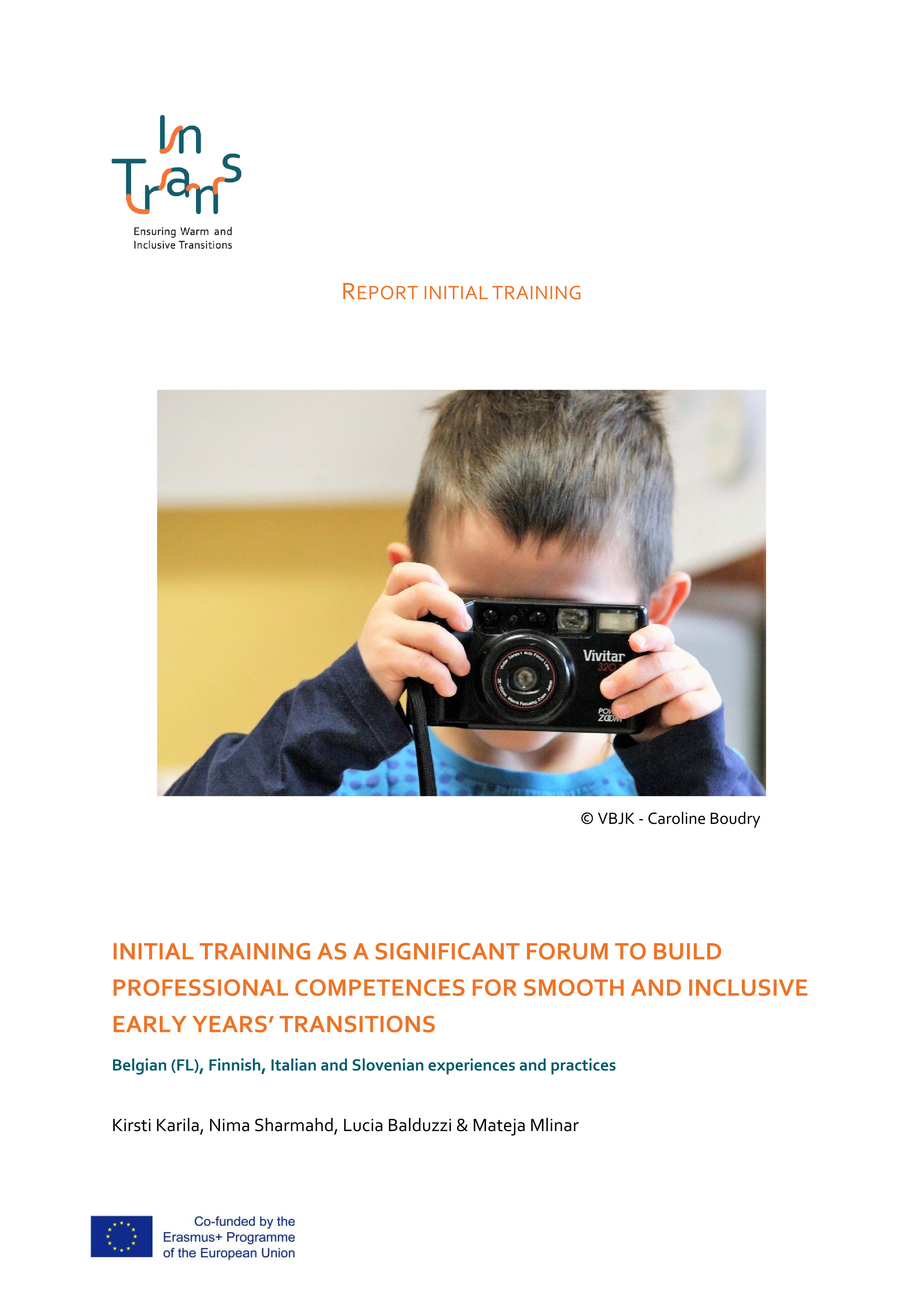 Initial training as a significant forum to build professional competences for smooth and inclusive early years’ transitions