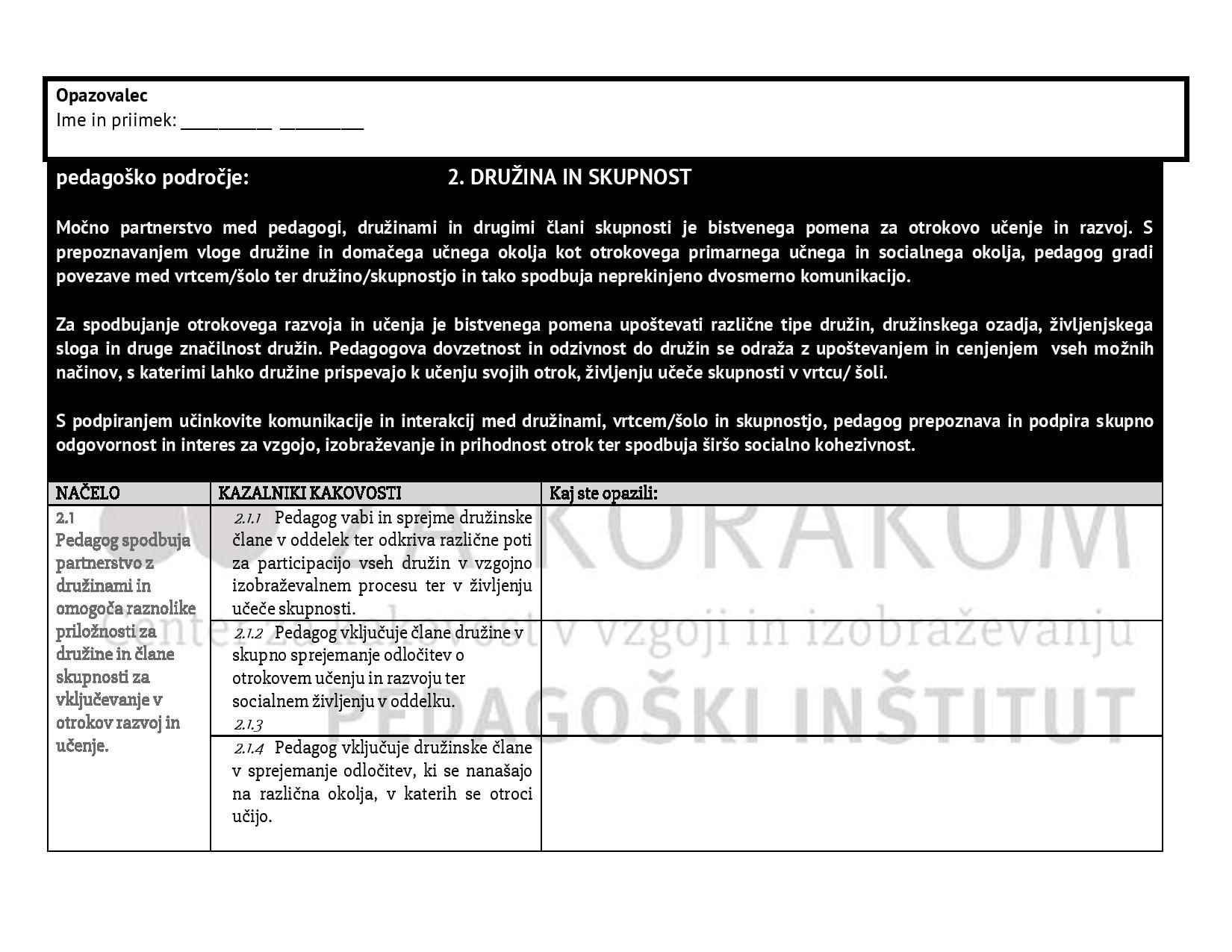 Professional Development Tool - tool for gathering examples on ISSA quality principles
