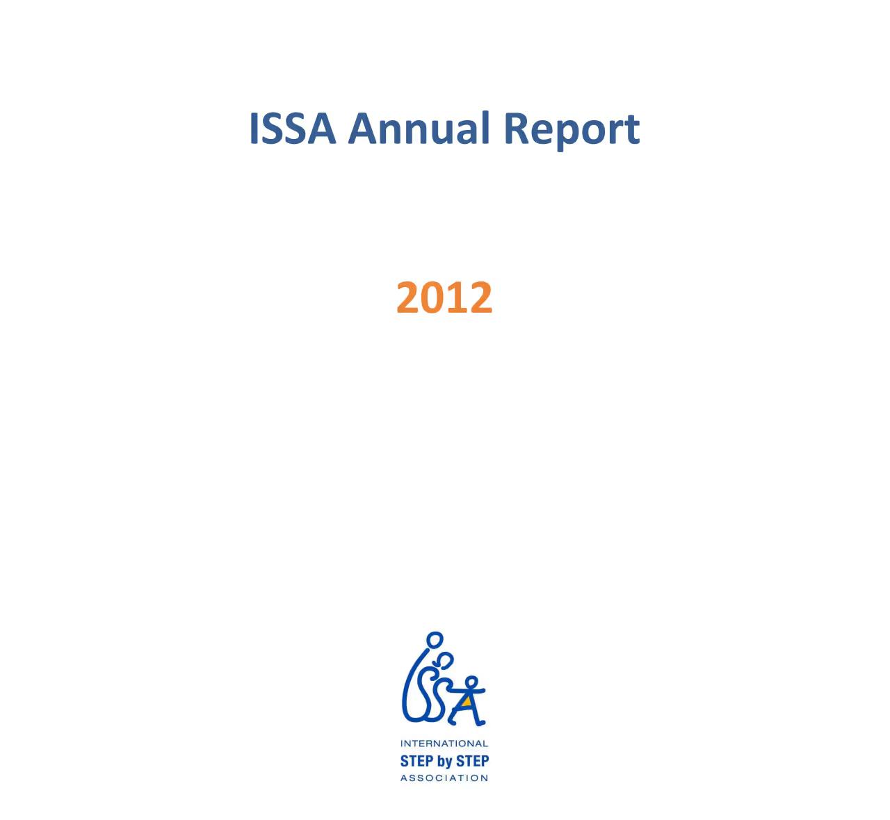 Cover of the ISSA Annual Report 2012