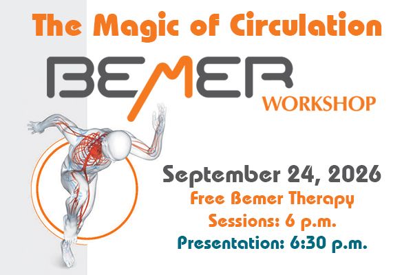 SEPTEMBER BEMER WORKSHOP!! poster, Thursday 24 September