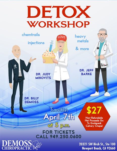Detox Workshop poster, Tuesday 7 April