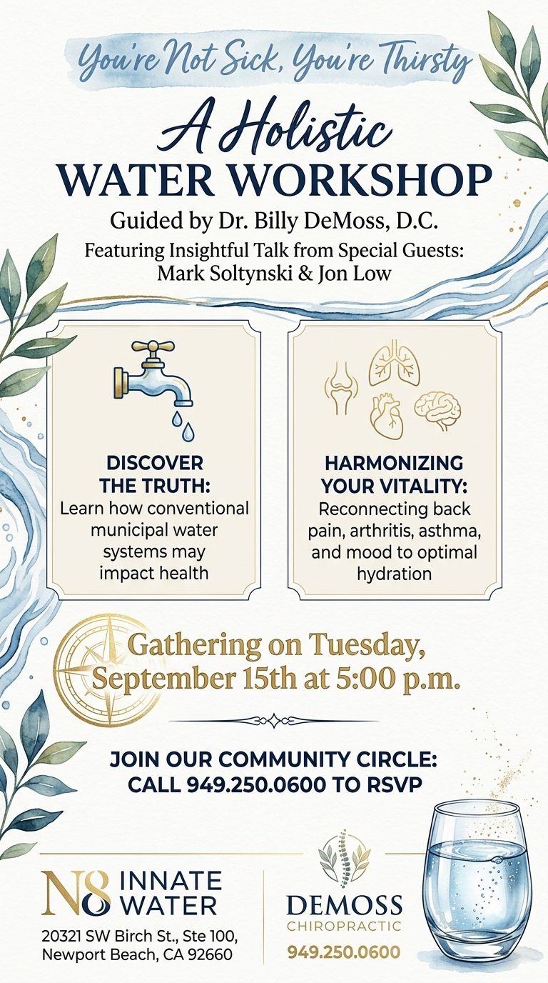 Water Workshop poster, Tuesday 15 September