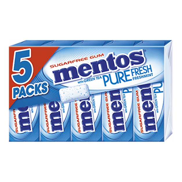 Mentos Gum Pure Fresh Freshmint 5-pack | Mentos Norway