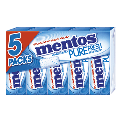 Mentos Gum Pure Fresh Freshmint 5-pack